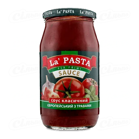 Соус La Pasta Європейський з травами класичний, 460г