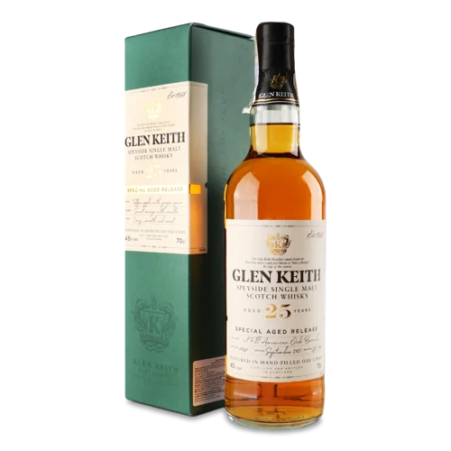 Віскі Односолодове Шотландське Aged 25 Years Glen Keith, 700мл, 43%, к/у