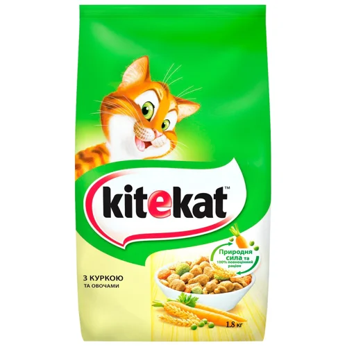 Корм сухий Kitekat з куркою та овочами для котів 1,8кг