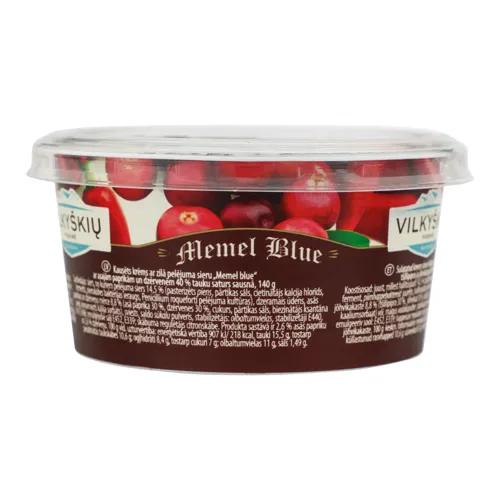 Сир плавлений 40% з пліснявою перцем чилі та журавлиною Memel Blue Vilvi ст 140г