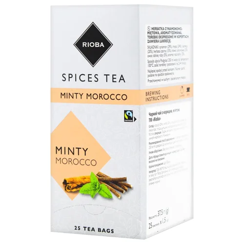 Чай чорний Rioba Minty Morocco з корицею та м'ятою 1,5г*25шт