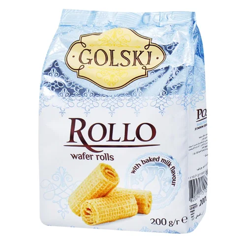 Вафельні рулетики Golski Rollo зі смаком пряженого молока 200г