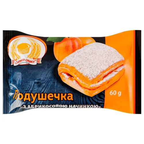 Подушечка Формула Смаку з абрикосовою начинкою 60г