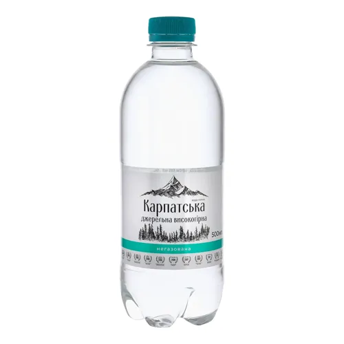 Вода питна негазована Карпатська джерельна високогірна Горянка 500мл