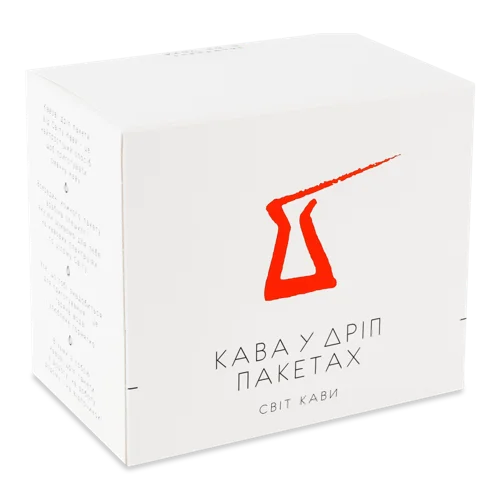 Кава Натуральна Смажена Мелена В Дрип Пакетах, Світ Кави, к/у 8х10г
