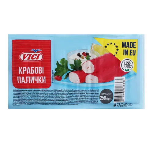 Палички крабові заморожені Vici вищого ґатунку 250г