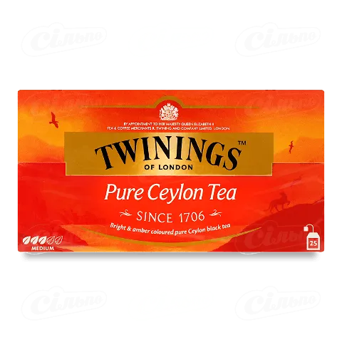 Чай чорний Twinings Ceylon, 25*2г