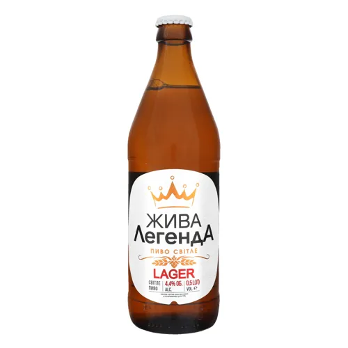 Пиво 0.5л 4.4% Lager світле Жива Легенда пл