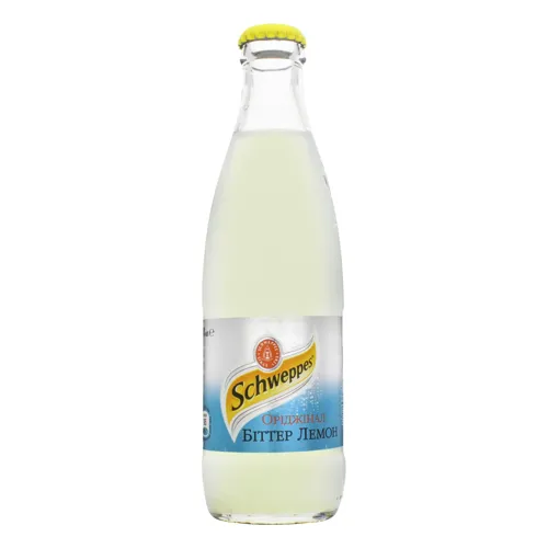 Напій безалкогольний з газом з лимонним соком Original Bitter Lemon Schweppes, 250 мл
