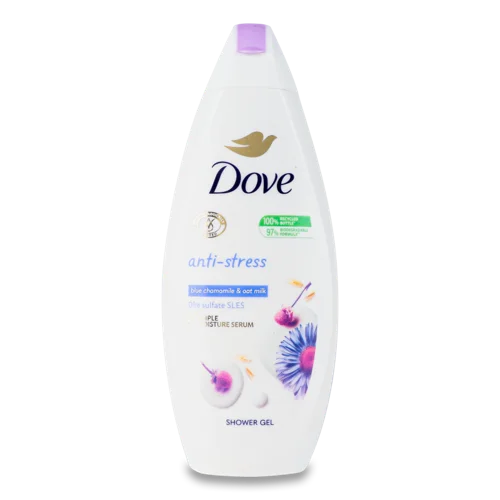 Гель для Душу Blue Chamomile & Oat Milk Антистрес, Dove, 250мл