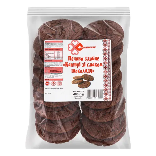 Печиво здобне Кантрі зі смаком шоколаду Десняночка м/у 400г