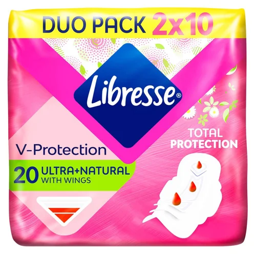 Прокладки гігієнічні Libresse Ultra Normal Wing Aloe Vera & Camomile 20шт