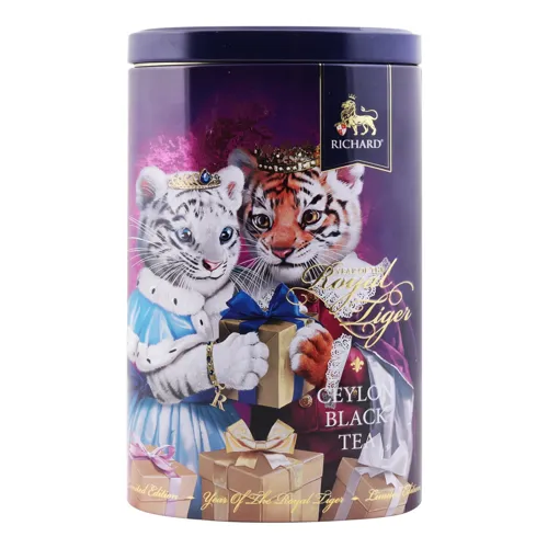 Чай чорний байховий Royal Tiger Richard з залізною банкою 80г