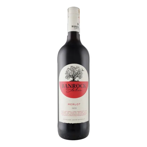 Вино 0.75л 13.5% червоне сухе Merlot Banrock Station пл