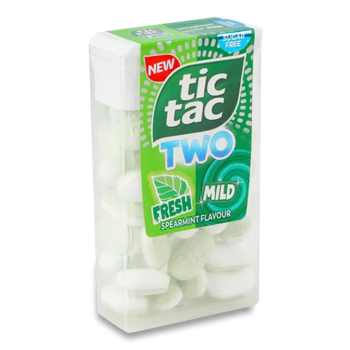 Драже Двошарове З Солодко-М'ятним Смаком Tic Tac, П/у, 38.5г