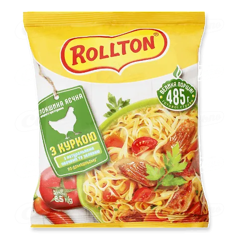Локшина «Роллтон» яєчна куряча по-домашньому, 85г