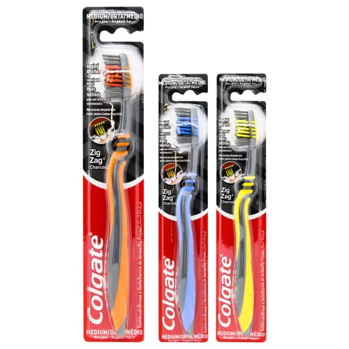 Зубна щітка Colgate Зіг Заг Деревне вугілля середньої жорсткості