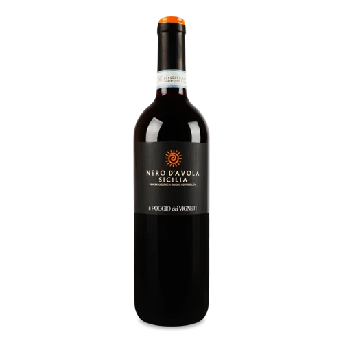 Вино Червоне Сухе Nero D'Avola Sicilia, в/ґ, 0.75л, 12.5%