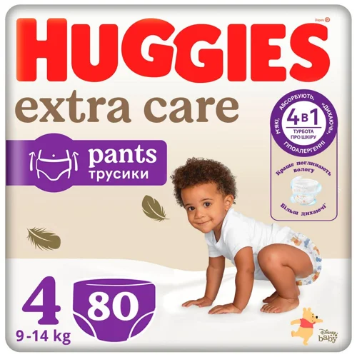Підгузки Huggies Extra Care 4 9-14кг 80шт