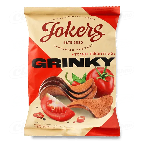Грінки Jokers житньо-пшеничні смак томат пікантний, 80г