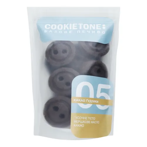 Печиво здобне Ґудзики какао Cookietone д/п 80г