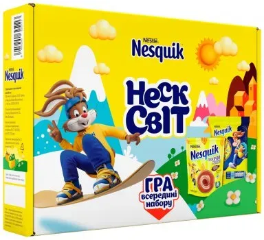 Промо-набір Напій з какао Nesquik 140г+Настільна гра 1шт