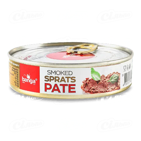 Паштет Banga шпротний копчений, 160г