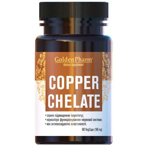 Дієтична добавка Golden Pharm Мідь Хелат 90шт