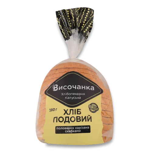 Хліб Пшеничний Вищого Ґатунку Половинка В Нарізці, м/у 380г