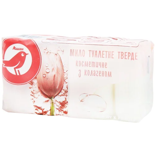 Мило тверде Auchan з колагеном 70г х 5шт