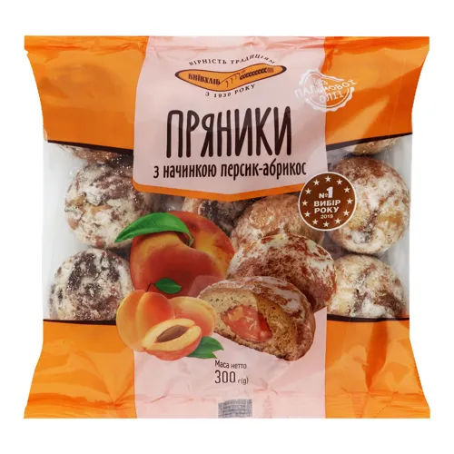Пряники з начинкою Персик-абрикос Київхліб м/у 300г
