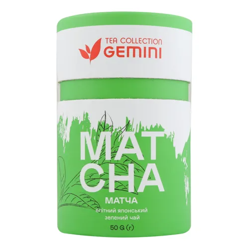 Чай зелений японський елітний Matcha Gemini тубус 50г