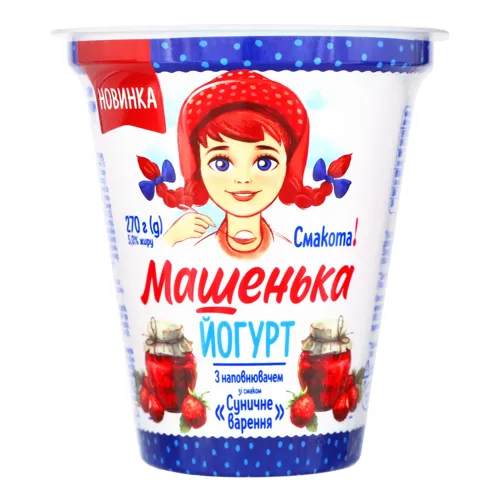 Йогурт 5% десертний Суничне варення Марійка ст 270г