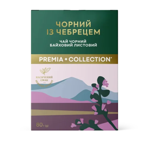 Чай чорний PREMIA із чебрецем листовий