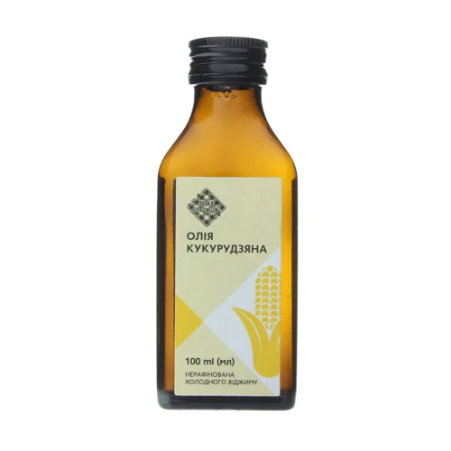 Олія Кукурудзяна Нерафінована Холодного Віджиму, 100 мл