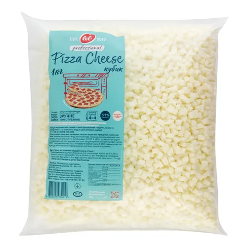 Продукт сирний 31% м'який кубик Pizza Chesse Lel' м/у 1кг