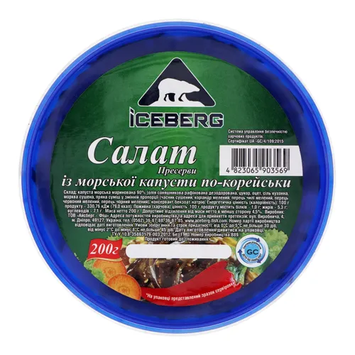 Салат із морської капусти По-корейськи Iceberg п/у 200г