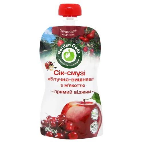 Сік Garden Gadz яблучно-вишневий 185мл