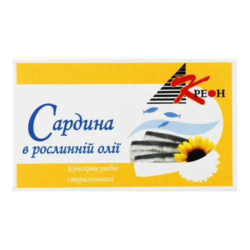 Сардина в рослинній олії Креон з/б 125г
