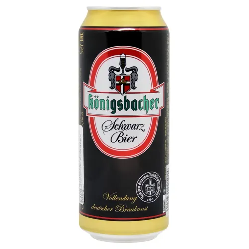Пиво Konigsbacher Scwarz з залізній банці 4.7% 0.5л