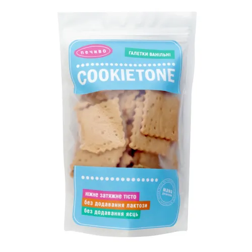 Печиво затяжне Галетки ванільні Cookietone д/п 100г