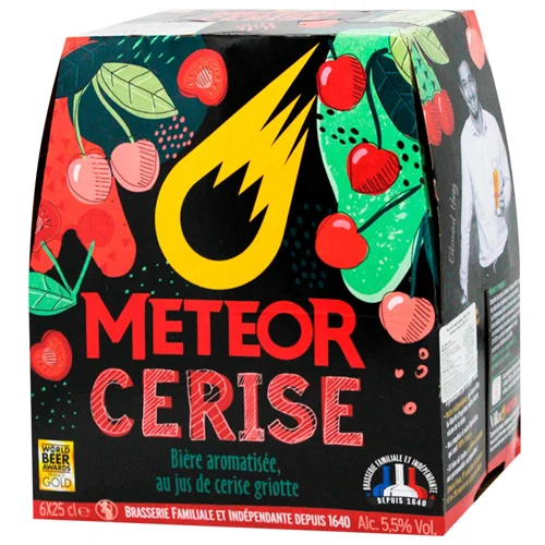 Пиво Meteor Cerise Pack світле нефільтроване 5,5% 6шт*250мл
