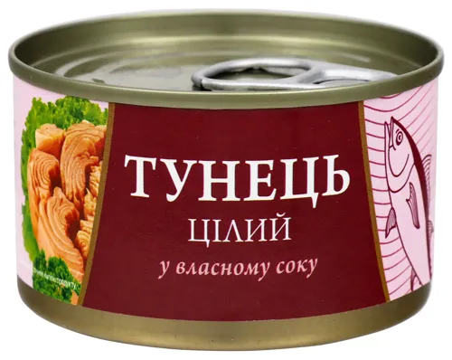 Тунець Fish Line цілий у власному соку 95г х12