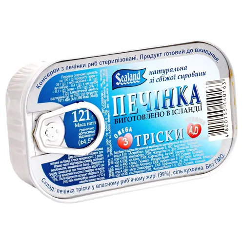 Печінка Sealand тріски натуральна 121г