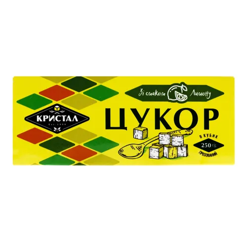 Цукор пресований в кубиках зі смаком лимона Кристал