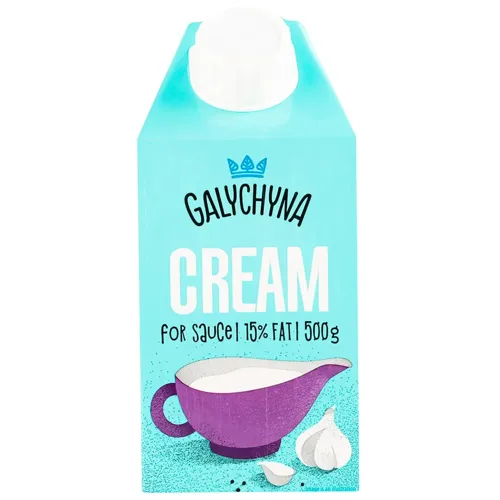 Вершки для соусу 15% 500г Гали