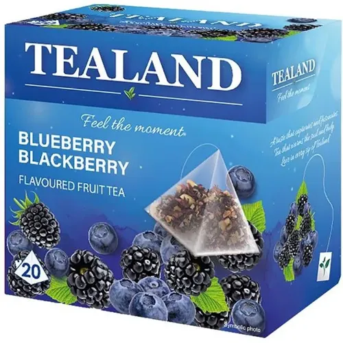 Чай фруктовий Tealand Blackberry-Blueberry, ожина, чорниця, в пірамідках, 40г