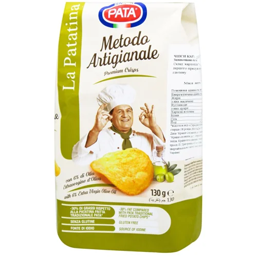 Чипси Pata картопляні з оливковою олією 130г