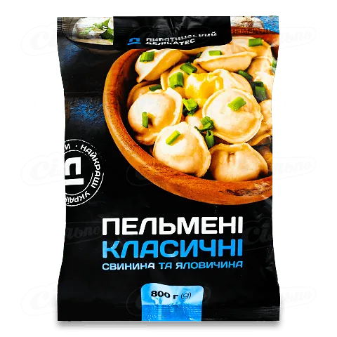 Пельмені Пирятин делікатес Класичні свин яловичина, 800г