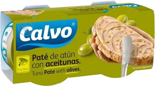 Паштет з тунця з оливками 2х75г ТМ Calvo